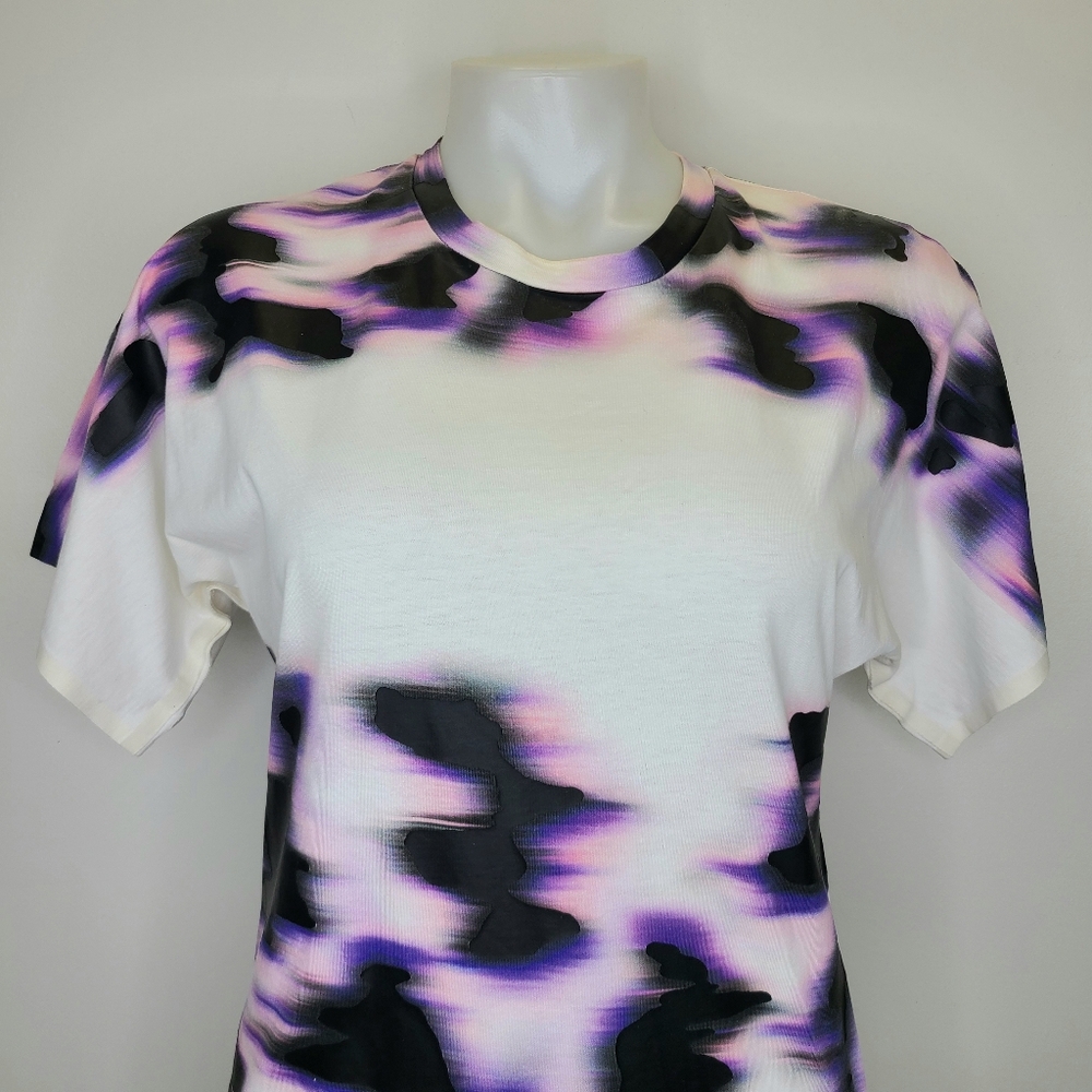 Balenciaga T's T-Shirt Dress Psychedelic Camo Print White Purple Black Small - Picture 3 of 13
